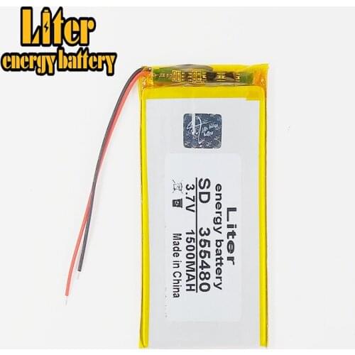 355480 3.7V 1500mah 355580 Lithium polymer Battery with Protection Board For MP4 GPS Tablet PCs