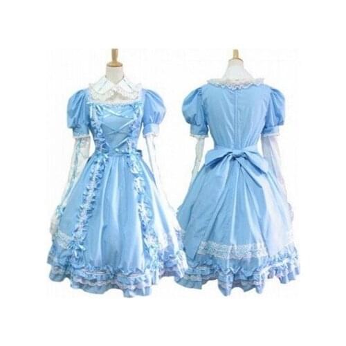LLT055) Lolita Dresses Long Sleeveless Sweet Lolita Short Dress Ball Gown Fancy Prom Dress Halloween Party Masquerade Costume