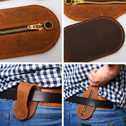 Coin Purse Genuine Leather Racket Jack Sap Big Capacity Belt For Self Defense US