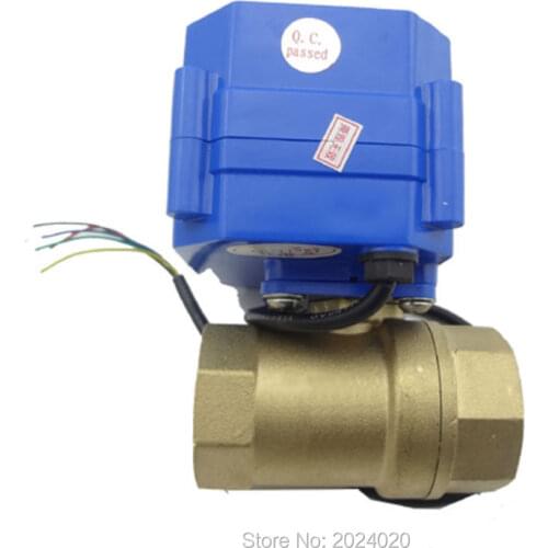 Motorized ball valve 220v electrical valve 2 way motorized valve, DN20 (reduce port)