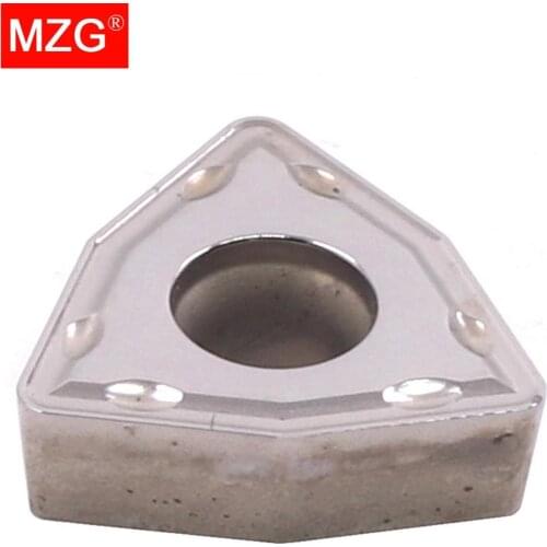 MZG 10PCS WCMX 03 04 05 06 08 ZK01 Aluminum Brass Non-ferrous Drilling Abandon Machining WC Fast Drill Solid Carbide Inserts