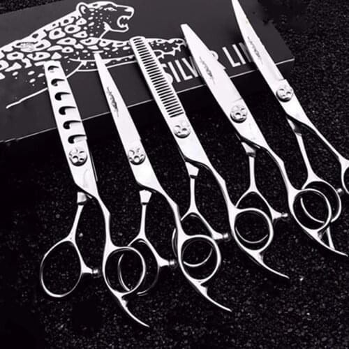 6 Professional Hair Salon Structure Scissors Set Cutting Barber Haircut Thinning Shear Scissors Hairdressing Hair Tools Scissors