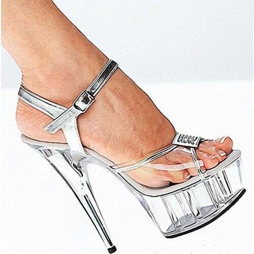 Prevent slippery with 15 cm for womens shoes The bride shoes ultra-high catwalk sandals with/website to sell model performance