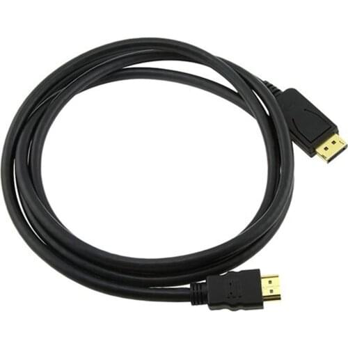 New DisplayPort DP Male to HDMI Male Adapter Cable Black 1.8M