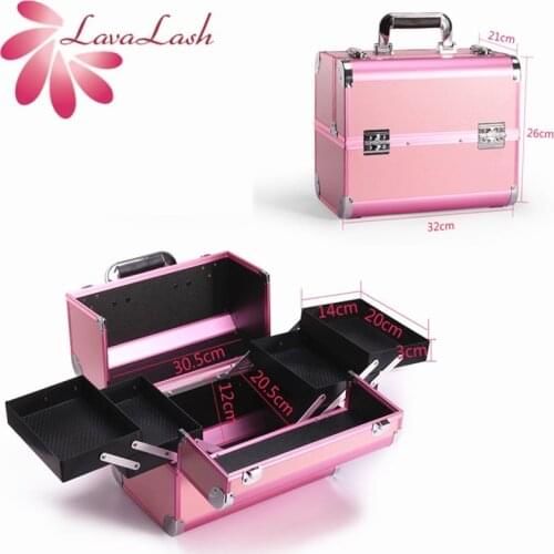 Professional Women Large Capacity Makeup Fashion Bag Cosmetic Case Bag Multilayer Storage Box Portable Makeup tools Storage