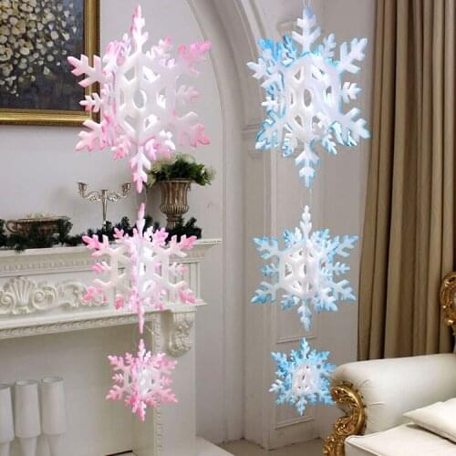 Christmas ornaments colorful three-dimensional snowflake flakes bubble glitter snowflake