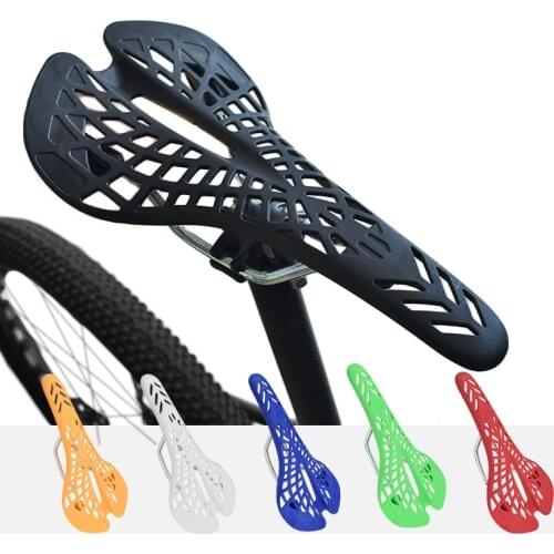 Cycling Bike Saddle Seat Hollow Saddle Seat Spider Web Type Lightweight Plastic for MTB Road Bicycle Bicycle Saddle Accessory