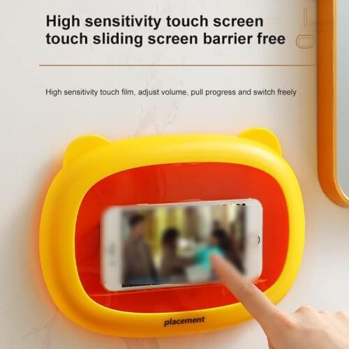 Bathroom Mobile Phone Boxes Waterproof Storage Rack Wall-mounted Free Punch Chasing Drama Bath Shelf Home Kitchen Storage Boxes