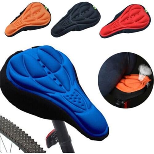 3D Comfortable Soft Silicone Bicycle Seat Cover Gel Pad Breathable Thickened Foam Bicycle Seat MTB Cycling Accessories