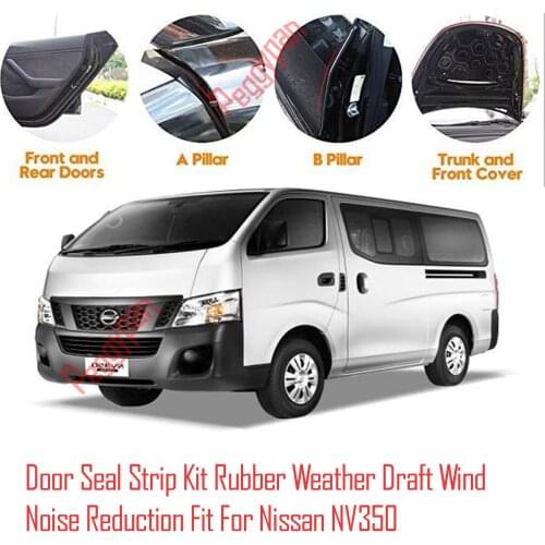 Door Seal Strip Kit Self Adhesive Window Engine Cover Soundproof Rubber Weather Draft Wind Noise Reduction Fit For Nissan NV350