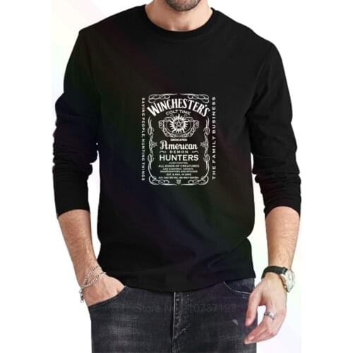 Winchester Dedicated American Demon Hunter T-Shirt 2021 Newest Summer Mens Long Sleeve Popular Tees Shirt Tops Novel Unisex