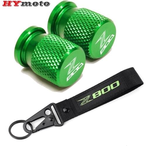 Embroidery Collection Key Chain Ring Keychain Keyring For Kawasaki Z800 Z 800 Motorcycle CNC Accessories Tire Valve Caps Cover