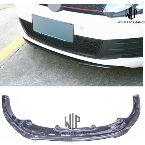 High Quality Carbon Fiber Front Bumper Lip Spoiler Car Styling Only for Volkswagen Golf 6 GTI Style Car Body Kit 2009 -2013