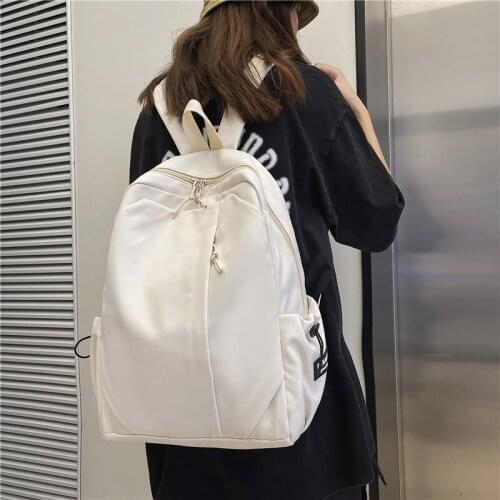 Womens Backpacks Solid Color Student School Bags for Women Teenager 2021 Travel Female Backpack Large Capacity Schoolbag