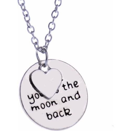 I Love You To The Moon And Back Choker Pendant Necklace Lovers Couples Jewelry Gifts Wedding Party Ceremony Husband Wife Present