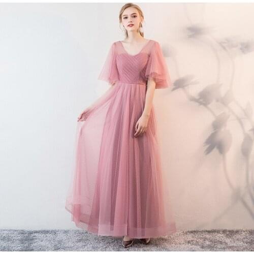 Beauty Emily Dark Pink Bridesmaid Dresses 2020 Bride Elegant Dress Women for Wedding Party Special Occasion wedding guest dress
