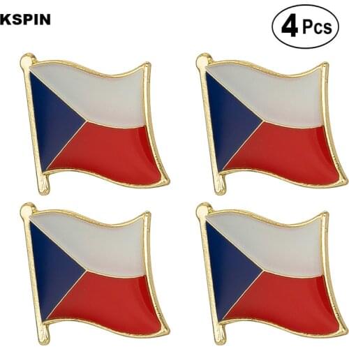 Czech Rep. Flag Pin Lapel Pin Badge Brooch Icons 4pcs