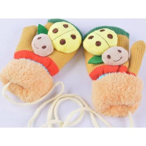 1 Pair Baby Mittens Winter Gloves Cute Cartoon Thicken Hot Infant Baby Handschoenen Girls Boys Of Winter Warm Baby Gloves