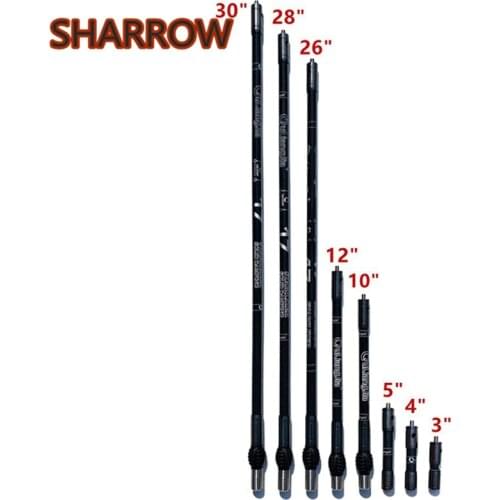 1Pc Archery Carbon Stabilizer Bar Bow Balance Rod Short Side Extender Long Damping Rod For Outdoor Sports Shooting Accessories