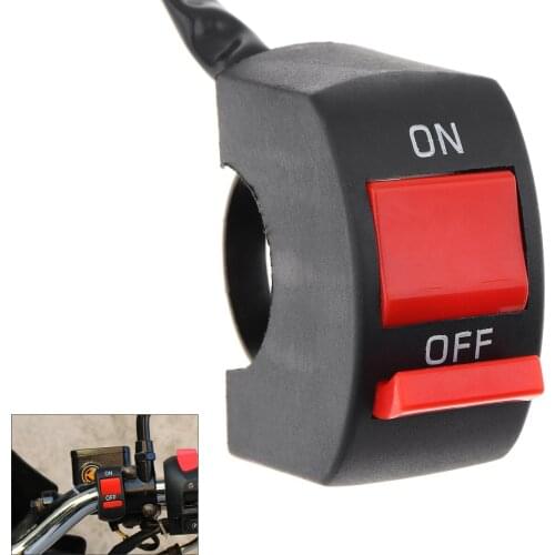 1pcs 12 - 24V Universal Handlebar Switch ON-OFF Button Headlight Flame Rollout Switch Suitable for Motorcycle / Cars