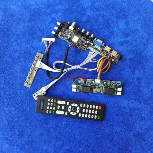 4CCFL Digital Signal DVB For CLAA170EA07/CLAA170EA09 KIT 30-Pin LVDS 1280*1024 USB VGA AV HDMI-compatible LCD display drive card