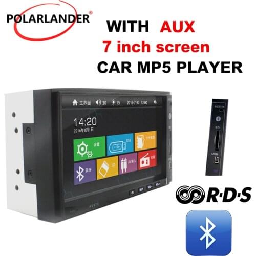 Car Radio 7-inch 2 Din Hands-free European AM 1090*1080P FM Bluetooth Reversing RDS Hot Selling MP3 MP5 Player USB/AUX/SD/WMA