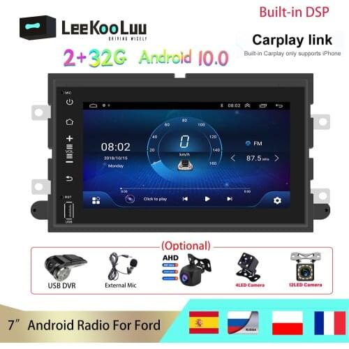 LeeKooLuu LeeKooLuu Android 2din Car Radio GPS Multimedia Player For Ford F150 F250 F350 500 Explorer Focus Fusion Mustang Edge