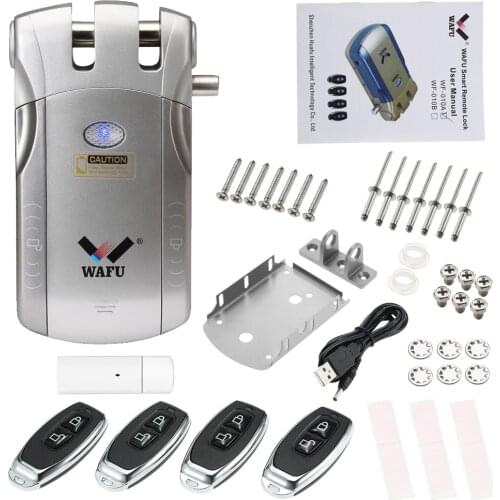 Wireless Security Invisible Keyless Entry Door Intelligent Lock Home Smart Remote Control Lock for iOS Android APP Remote Keys