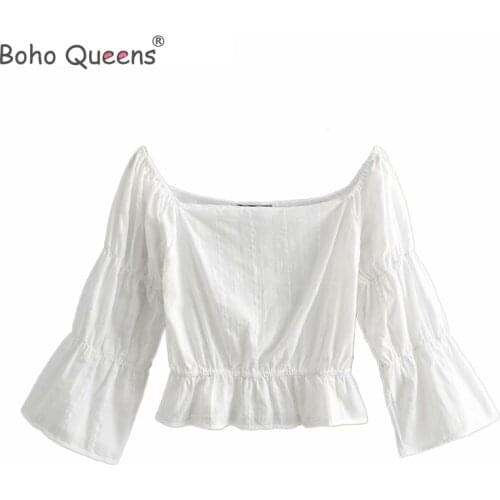 BOHO QUEENS Collar Blouses