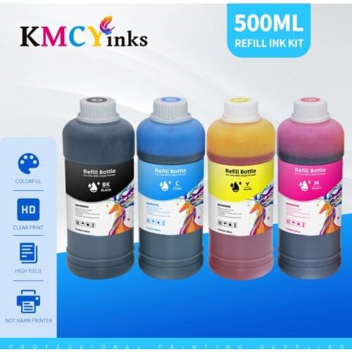 KMCYinks 500ml Bottle Refill Dye Ink For HP Designjet 500ps 800 4000 5000 T620 T770 T790 T1110 T1300 T2530 Z2100 Z3200 Printer