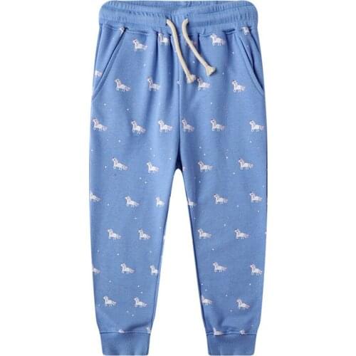 Animals Print Childrens Long Pants Unicorns Girls Sweatpants Baby Autumn Winter Drawstring Boys Girls Trousers