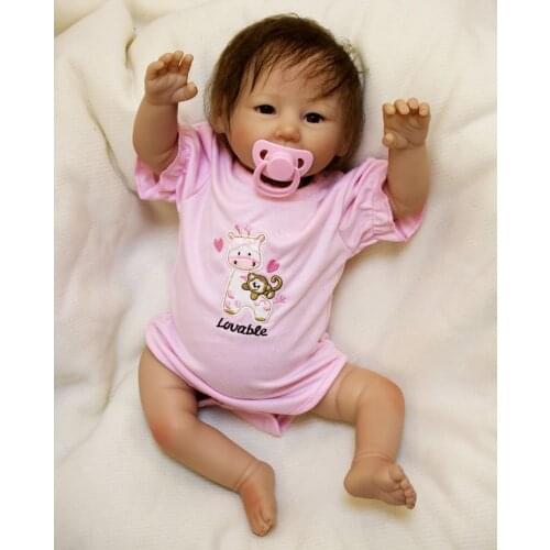 Reborn girl baby dolls 20inch 50cm soft silicone vinyl reborn baby dolls alive oyuncak bebek reborn bonecas