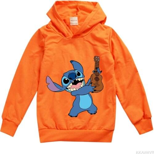 STITCH Spring Autumn Baby Boy Girl Sweater Kids Clothes Sports Suit Children Clothing Kids For Teenagers 3-16Y
