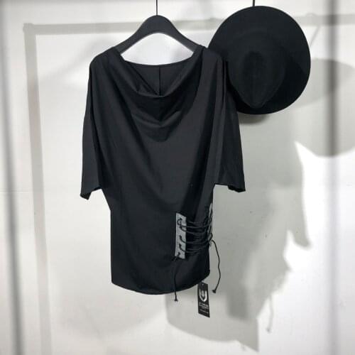 Owen seak Men T Shirt Mens Clothing Hip Hop Tops Tees High Street Summer Male Solid Outer wear Black White T Shirt