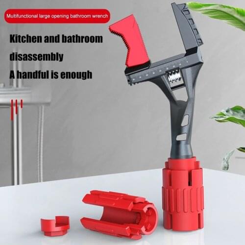 24-in-1 Large-opening Bathroom Wrench Short-Handle Live-Mouth Sink Wrench Water Pipes Faucets Flume Anti-slip Repair Tool