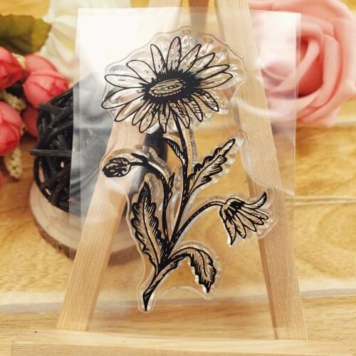 Hot selling sunflower alphabet transparent clear stamp / silicone seal roller stamp DIY scrapbook album / card production