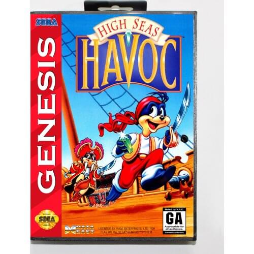 High Seas Havoc 16bit MD Game Card For Sega Mega Drive/ Genesis with Retail Box