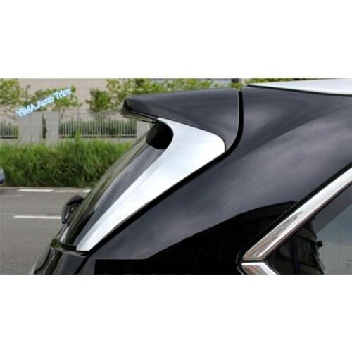 Lapetus Auto Styling Chrome Side Rear Door Spoiler Triangle Decorative Cover Trim 2 Pcs Fit For Toyota Highlander 2014 2015 2016