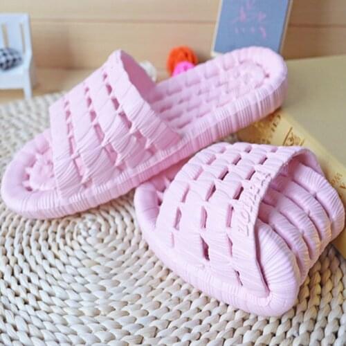 Summer home slippers wholesale Womens soft bottom non-slip bathroom leaking slippers hollow home slippers