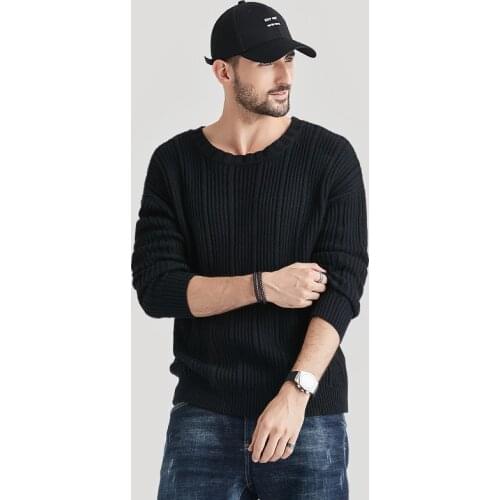 TFU Men 2020 Spring New Casual Solid Color Knitted Thick Warm Sweaters Pullover Men Brand Autumn Fashion Cotton Sweater Men 4XL