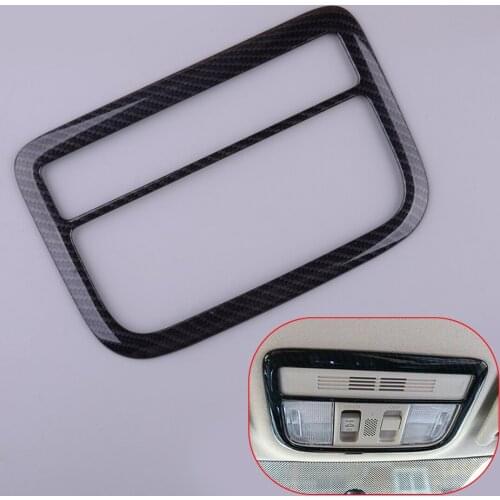 Carbon Fiber Print Interior Reading Light Lamp Cover Trim Fit For Honda Civic 10th Sedan Coupe Hatchback Type R 2017-2019 2020