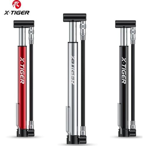 X-TIGER Portable Bike Pump 130Psi Aluminum Alloy Mountain Road Cycling Tire Inflator Mini Ball Toy Bicycle Hand Pump For AV/FV
