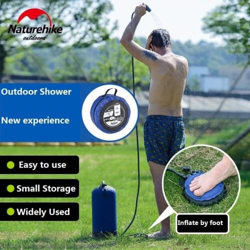 Naturehike Factory Store Outdoor Camping Hiking Shower bag inflatable Portable Folding outdoor shower bag