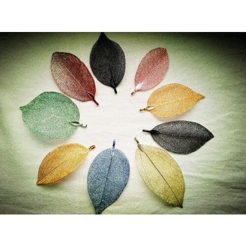 New Natural leaf charms jewellery findings of handmade diy jewelry making charm for womens/Girls Earrings/Necklace Fine Pendants