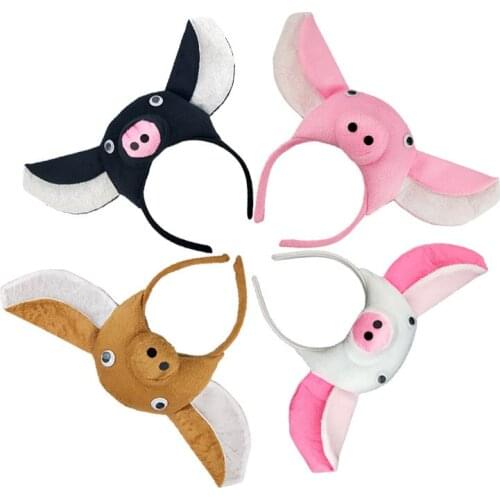 Animal Pig Ears Headband Hairband Fancy Dress Costume Cosplay Accessories for Halloween Party Celebrations Parties