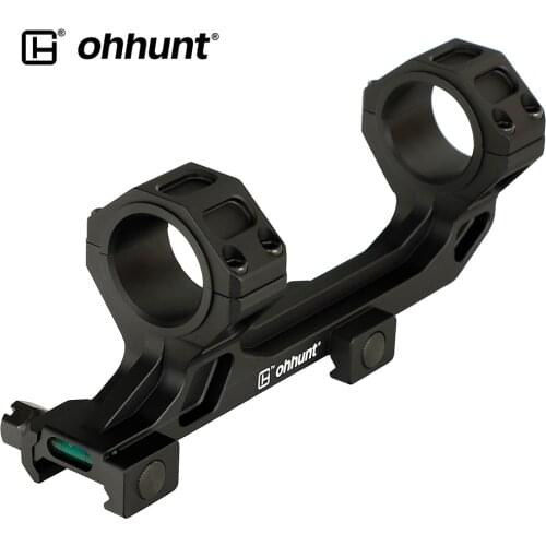Ohhunt 1 Inch 30mm Picatinny Weaver Scopes Mounts Rail with Bubble Level AR15 M4 M16 Hunting Riflescope Offset Rings