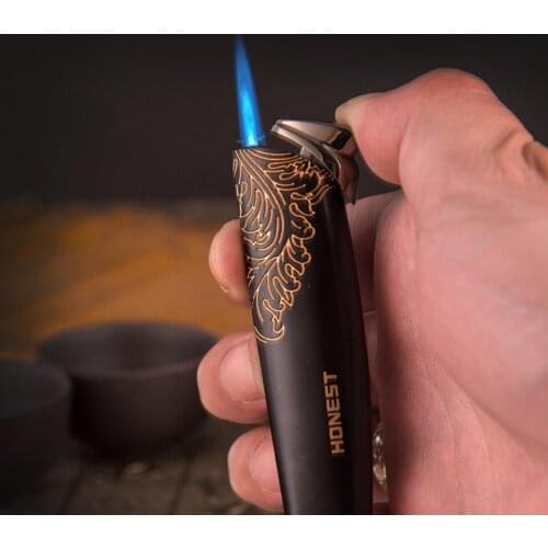 Genuine Honest skylark shaped inflatable lighter Creative personality straight spray flame windproof cigar lighter Smoking gifts