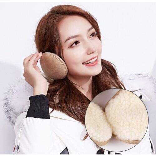 Autumn and Winter Warm Earmuffs Men and Women Ear Bags Couples Ear Protection Plus Velvet Windproof Suede Ear Warmers