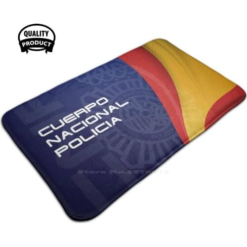 Policeman 3D Household Goods Mat Rug Carpet Foot Pad Cnp Police Security Forces National Police Spanish Flag Spain Spanish Cops