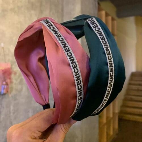 Posidon Solid Colors Words Hair Knotted Hair Band for Women Headbands Hairbands Headwear 2019 New Arrival